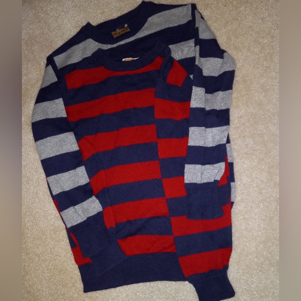 EUC Children's Place LOT of TWO Stripe Boys Sweaters, 7-8